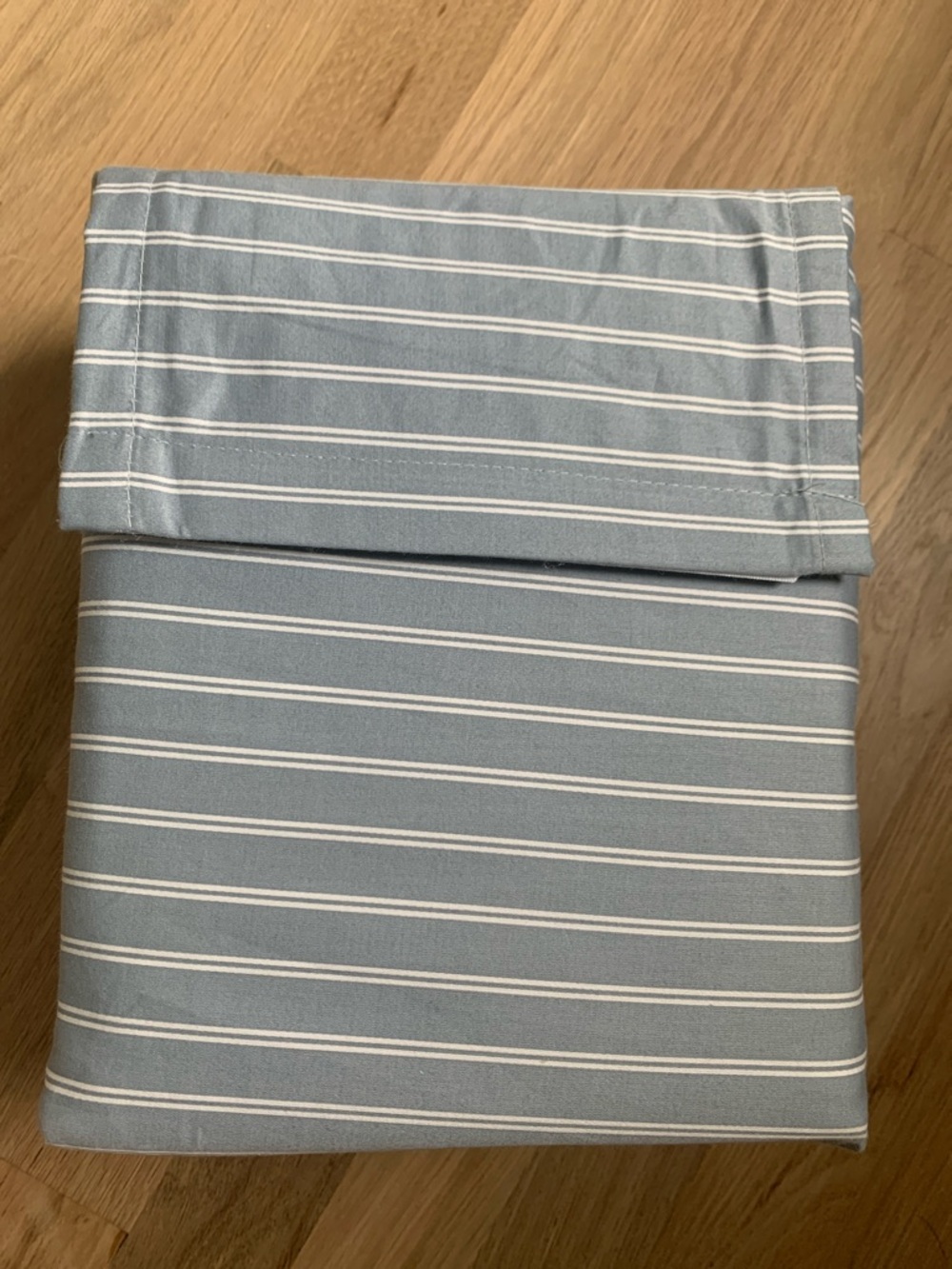 NEW Cotton Striped Light Blue and White Bed Sheet Set